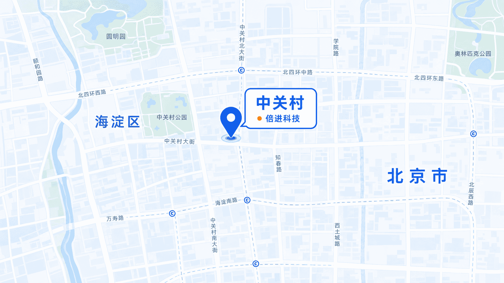 倍进(北京)智能科技办公地址示意图